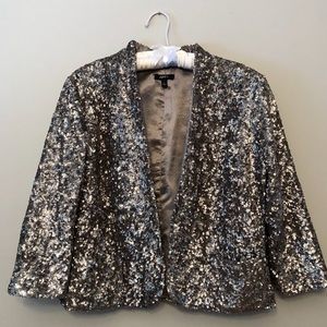Silver Sequined Blazer - Sz S, Like New!